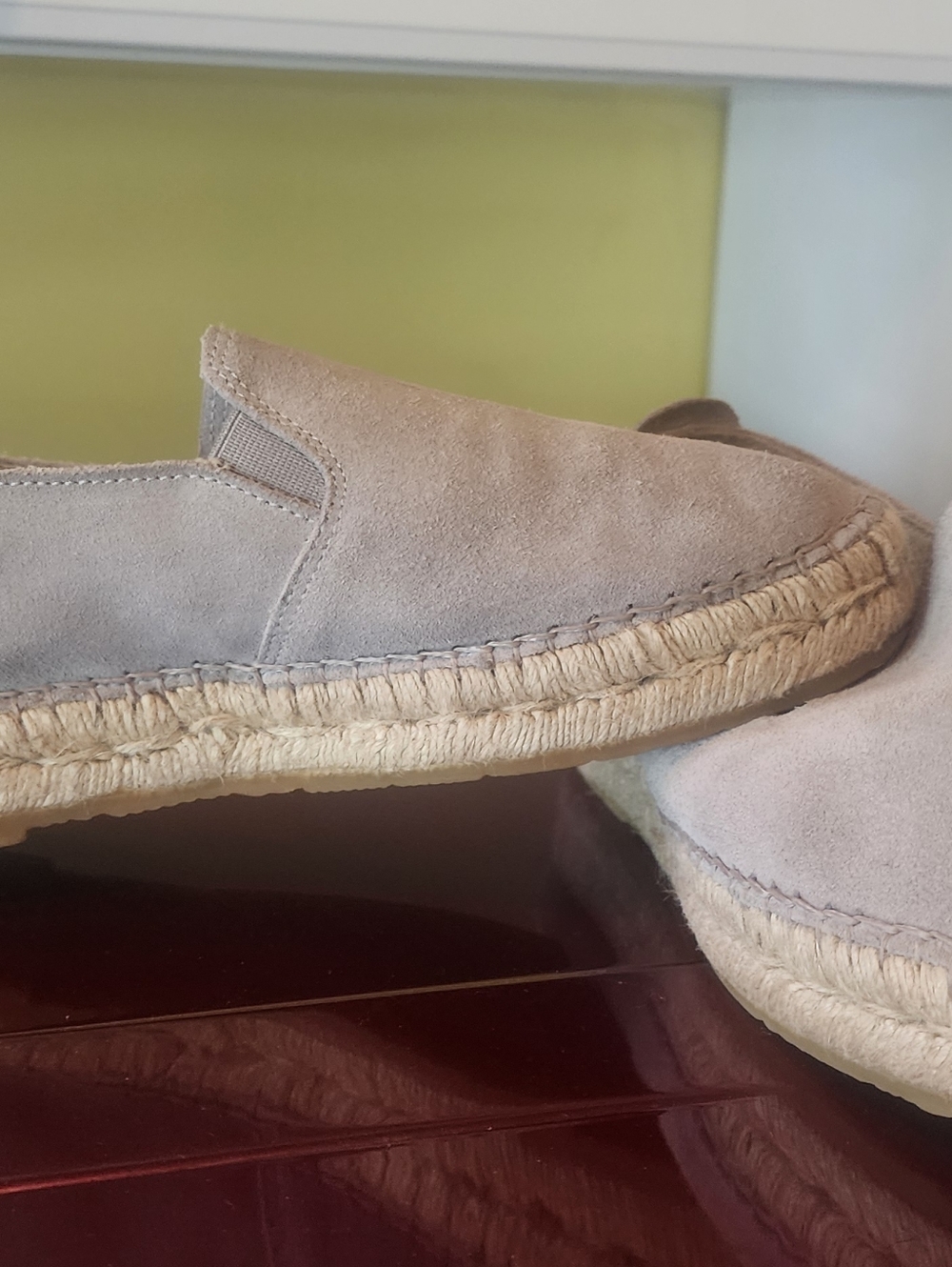 FABIOLAS ESPADRILLES size 38 / 8 / Taupe Suede Leather Upper / GUC - Picture 2 of 7